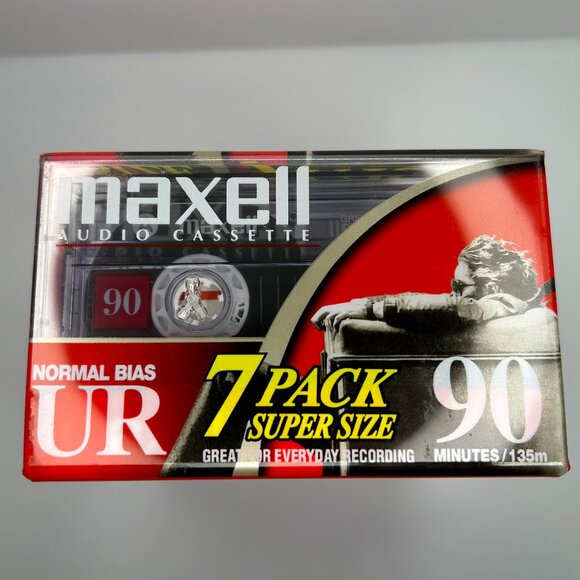 Maxell UR Normal-Bias Audio Cassette Tapes 90 mins Pack of 7 - Picture 3 of 5
